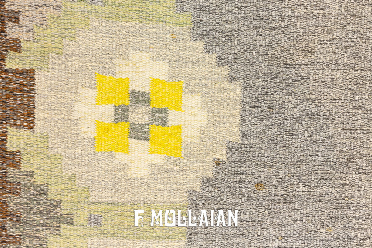 Rollakan Swedish Flat-weaver Rug Gray/Brown n°:696274